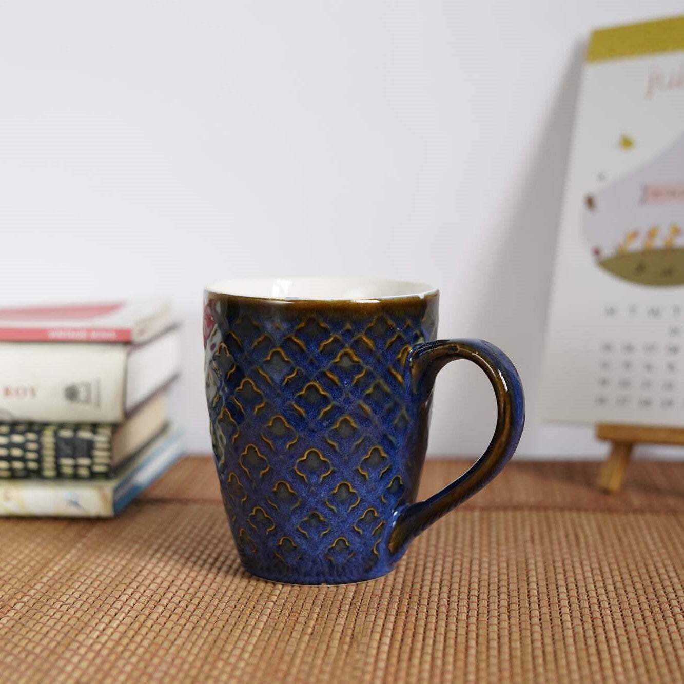 Ceramic Milk Mug New Design Blue
