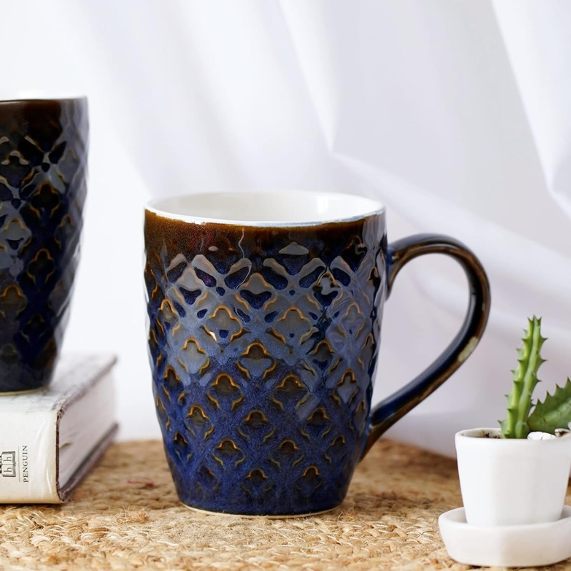 Ceramic Milk Mug New Design Blue
