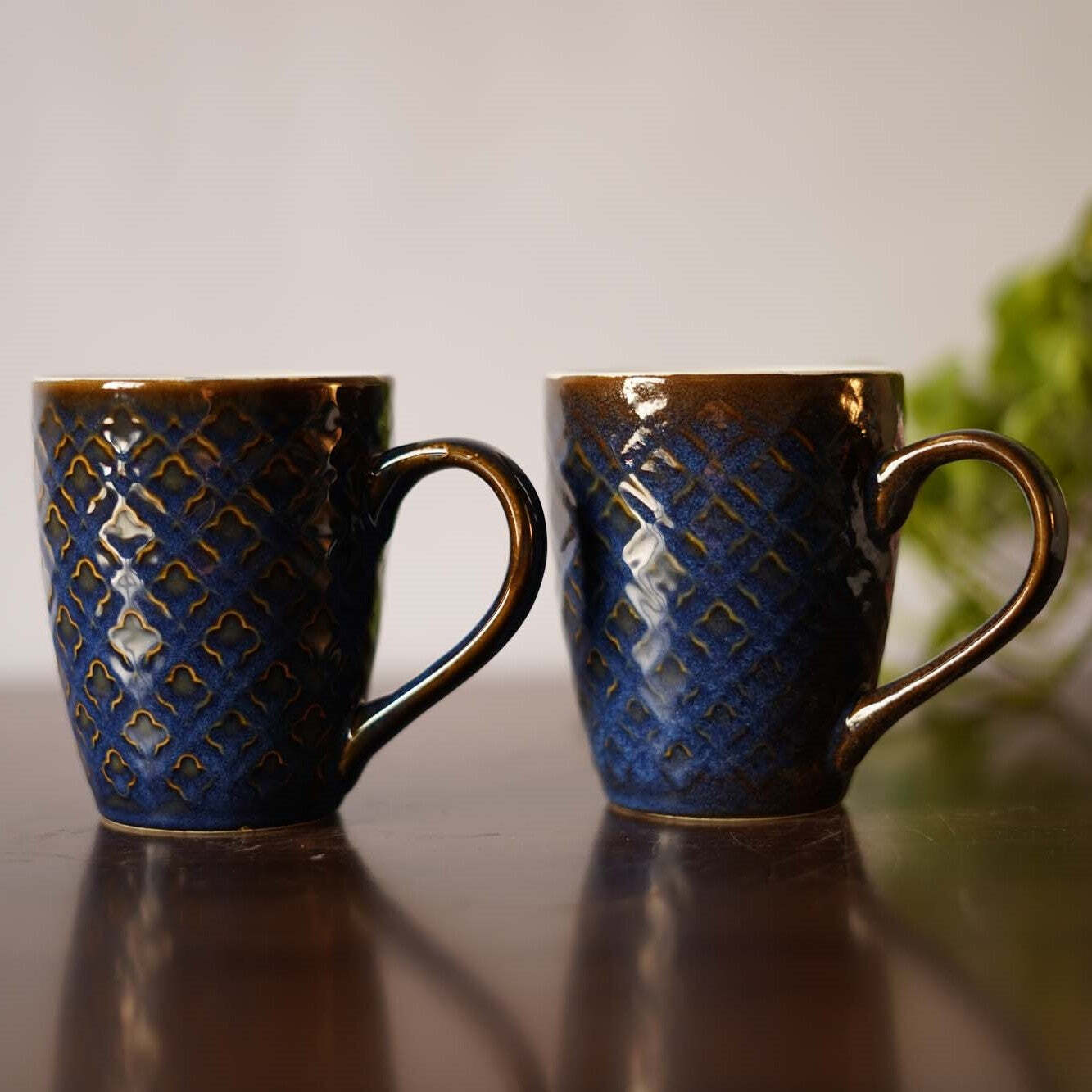 Ceramic Milk Mug New Design Blue