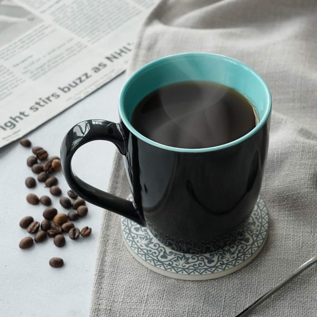 Black Glossy Multi color Mugs