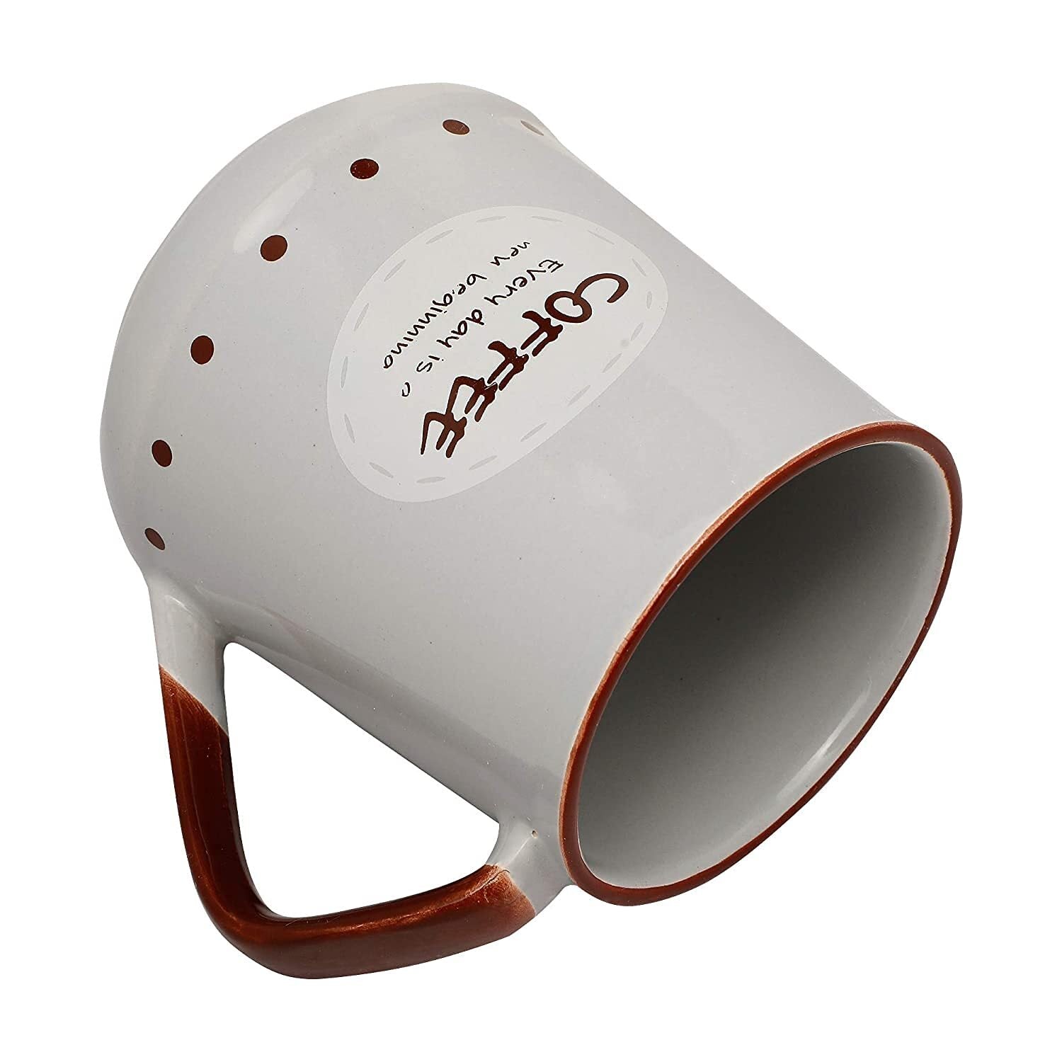 Exclusive Ceramic Coffee/Tea/Milk Mug with Handle 400 ml set Of 2