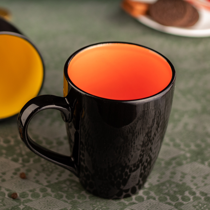 Black Glossy Multi color Mugs