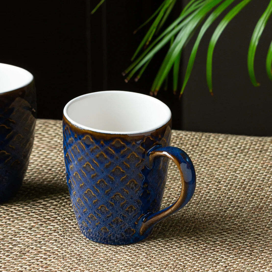 Ceramic Milk Mug New Design Blue